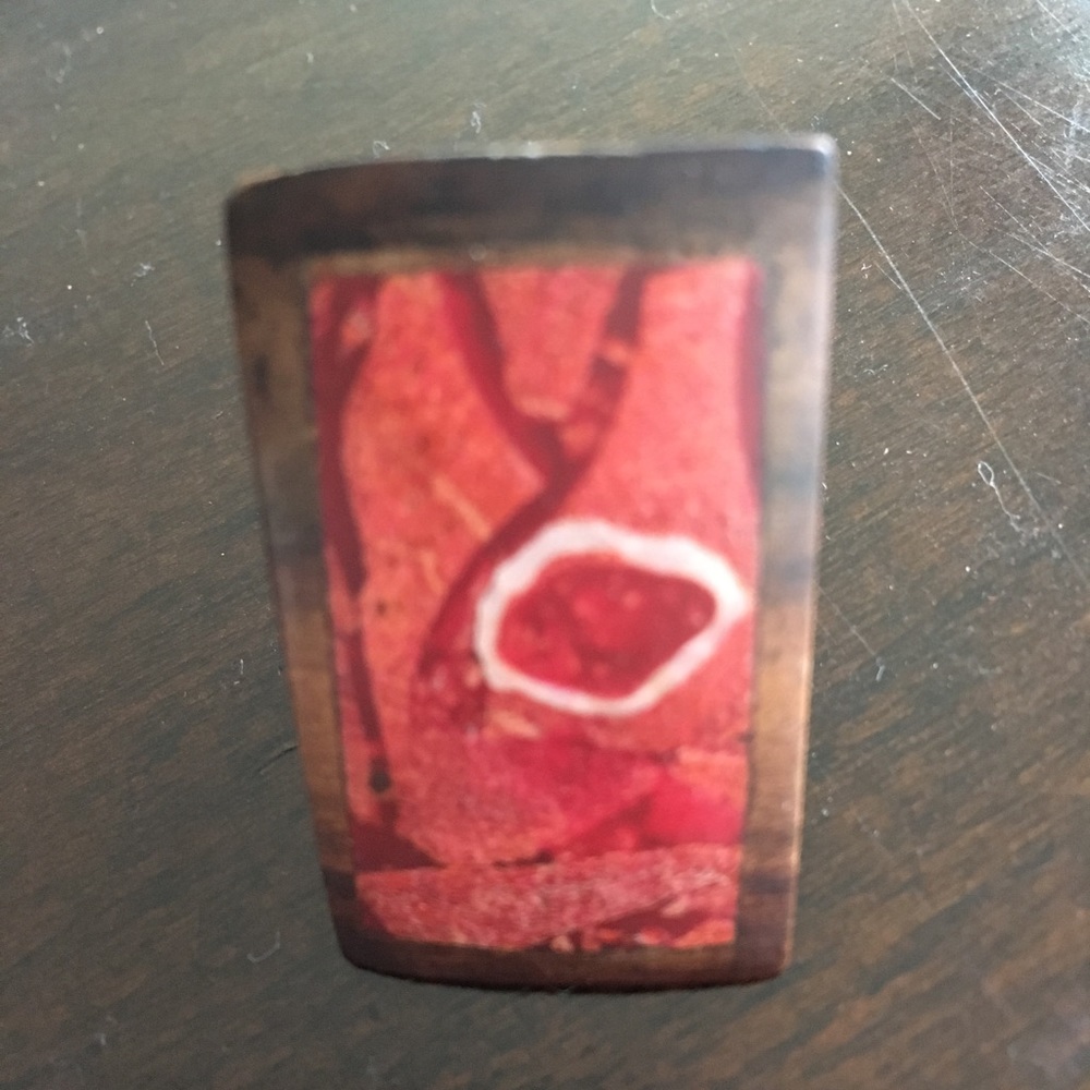 Awesome Ring handmade wooden size 7.5 - Picture 2 of 4